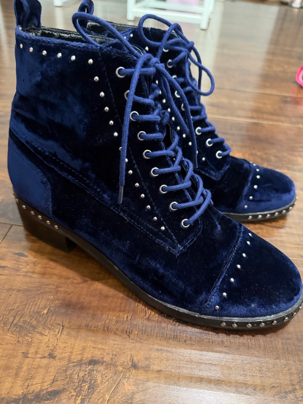 Marc Fisher Velvet Studded Boots